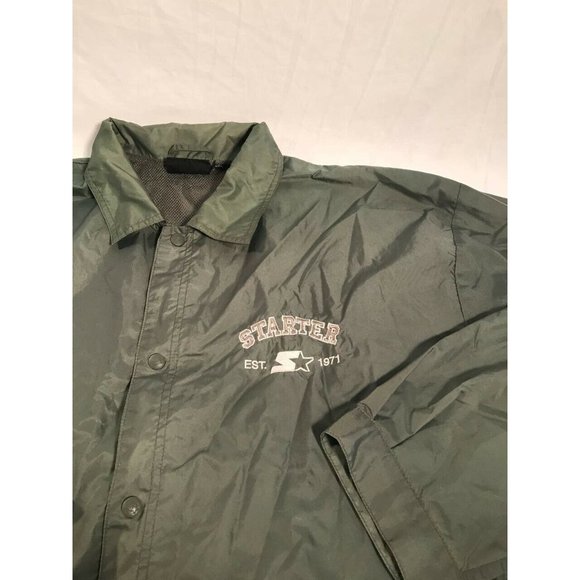 Starter Windbreaker Jacket Mens Sz XXL Green - Picture 2 of 8